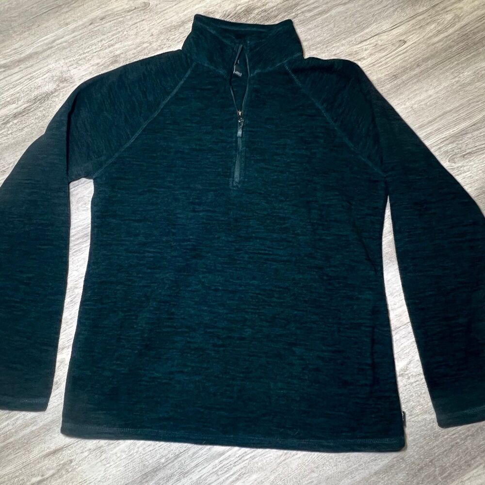 Eddie Bauer women's small green 3/4 pullover‎